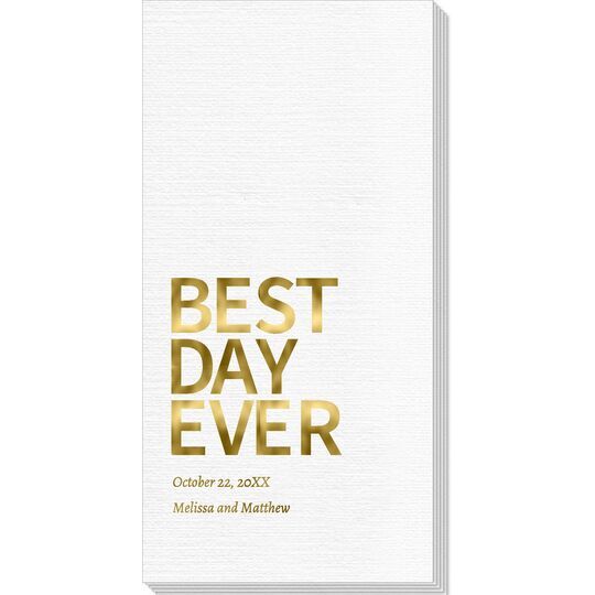 Bold Best Day Ever Deville Guest Towels